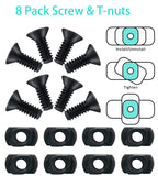 8 Pack Picatinny Rail Polymer Picatinny Rail Single Picatinny Rail, 5 5 7 7 9 9 11 11 Slots Black