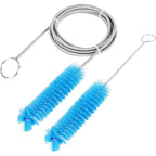 Buy now CPAP Tube Cleaning Brush-7 Feet Flexible + 7 Inches Handy Stainless Steel Wire Bristle Brush- Fits for Standard 22mm Diameter Tubing at indiglob india