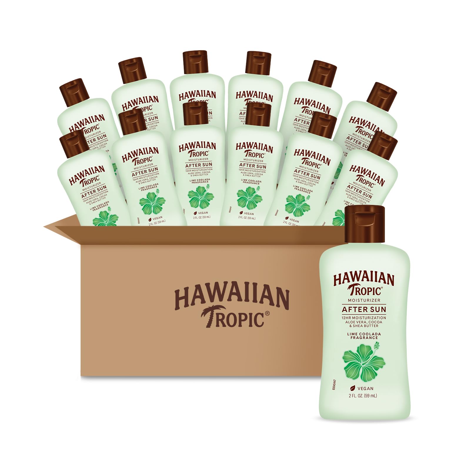 Hawaiian Tropic Lime Coolada After Sun Lotion, 16 Fl Oz (2 Pack) | Moisturizing after sun care, Lime scented lotion with aloe, Contains cocoa and shea butters, 12 hour hydrating skin care