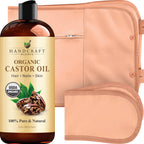 Buy now Handcraft Blends Castor Oil with Rosemary Oil 8 Fl Oz | 100% Pure and Natural | Premium Grade Carrier Oil | Hair, Eyelashes and Eyebrows | Hair and Body at indiglob india