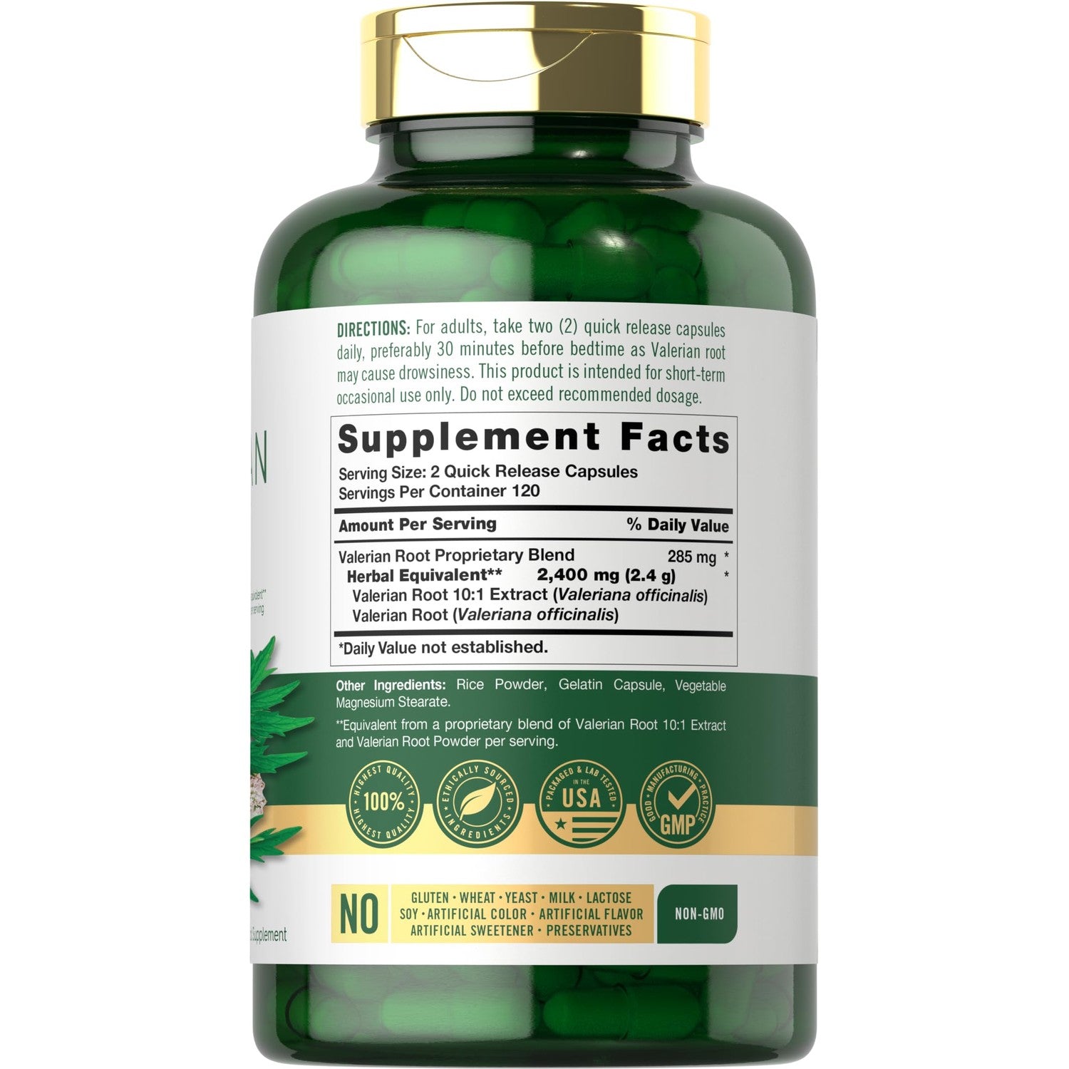 Carlyle Valerian Root Extract Supplement | 240 Capsules | Traditional Herbal Formula | Non-GMO & Gluten Free