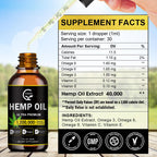 (2-Pack) High Potency Hemp Oil - Maximum Strength, Immune System Support, Focus Calm, Relaxation, Mood, Pure Extract, Organic, Vegan, Gluten-Free
