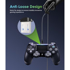 Buy now 6amLifestyle PS4 Controller Charger Charging Cable, 2 Pack 10ft Extra Long Micro USB 2.0 Cable, Nylon Braided Cord, for PS4, PS4 Slim/Pro, Xbox One S/X Controller, Android Phones, Black+Blue at indiglob india
