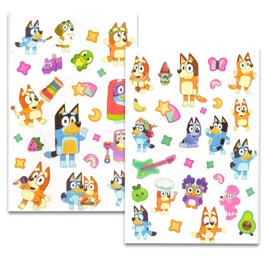 100+ Bluey Temporary Tattoos for Kids Coloring Book Party Favors Bundle