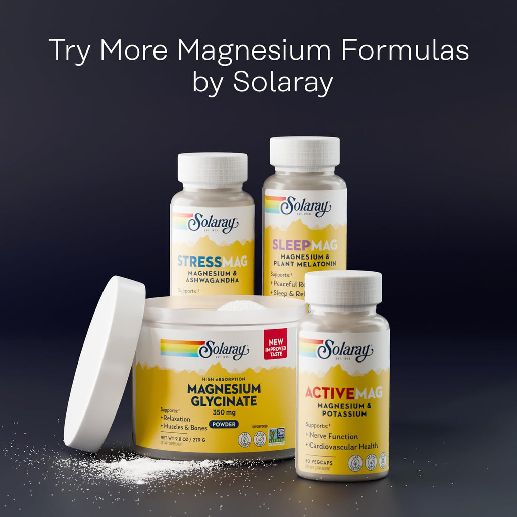 SOLARAY Magnesium Glycinate Powder 350 mg, 9.8 oz