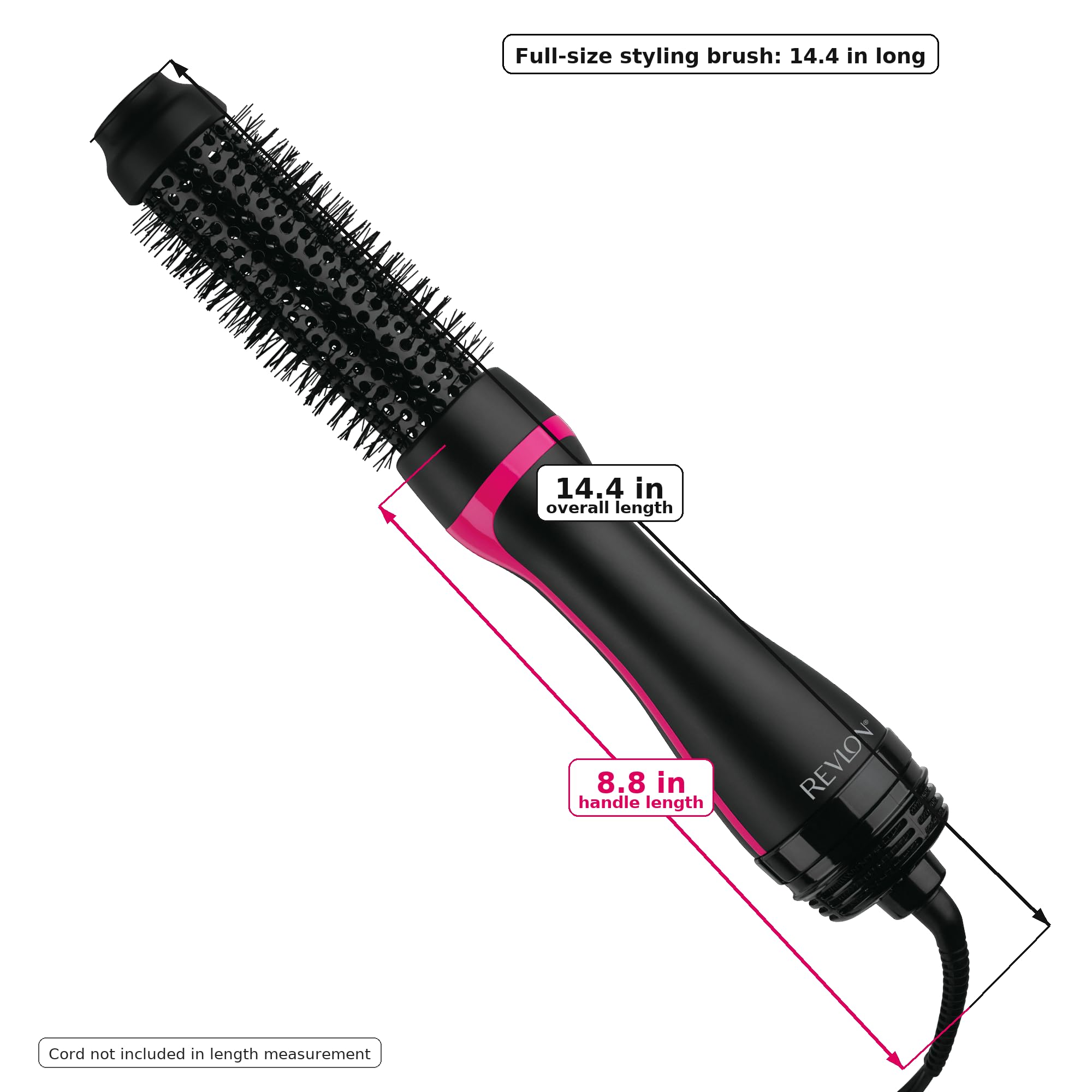 REVLON One-Step Root Booster Round Brush Hair Dryer and Styler, 1.5" Barrel