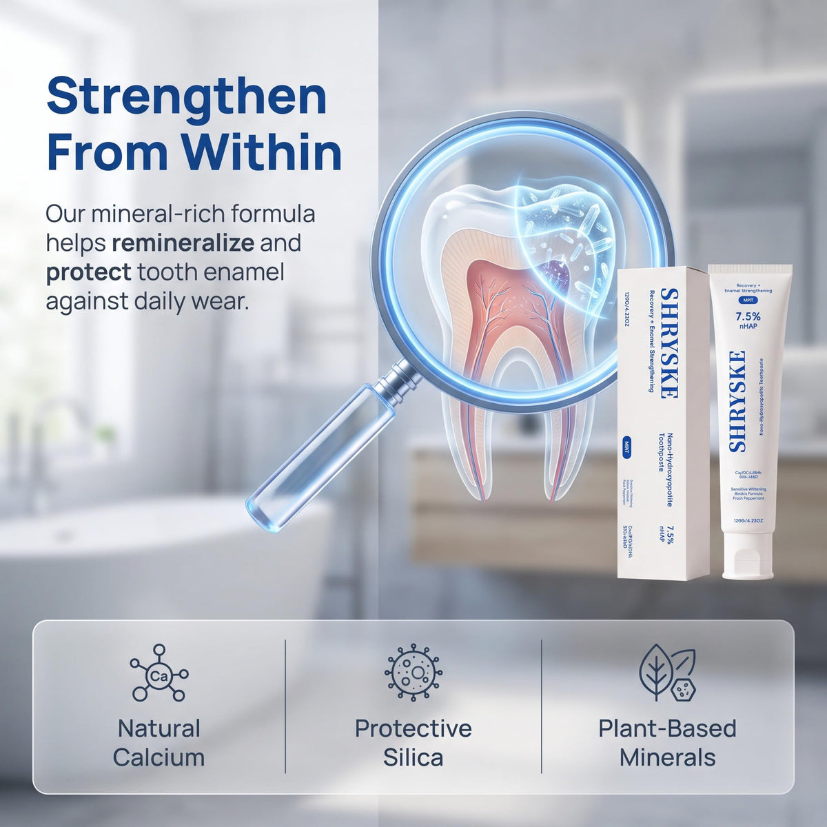 Shryske Toothpaste Whitening, Shryske Toothpaste for Yellow Teeth