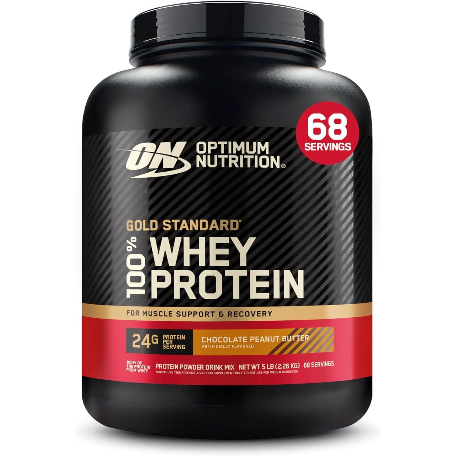 Buy now Optimum Nutrition Gold Standard 100% Whey Protein Powder, Banana Cream, 5 Pound (Packaging May Vary) Chocolate Peanut Butter 5 Pound (Pack of 1) at indiglob india