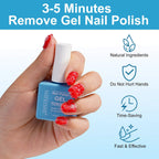 Gel Nail Polish Remover, Gel Polish Remover for Nails, No Need for Foil, Quick & Easy Polish Remover In 3-5 Minutes, No Need Soaking Or Wrapping-15ml
