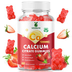 Calcium Citrate Gummies 1200mg, Chewable Calcium Supplements for Women & Men, Sugar Free Calcium Gummies for Bone, Muscle & Immune Support, Strawberry Flavor 60 Count