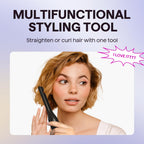 Wavytalk 0.3" Pencil Flat Iron Small Straightener for Short Hair&Pixie Cut | 5 Adjustable temperature settings, 0.3" Ceramic Tourmaline Plates Control Root Styling, Curved Design with Rounded Edges