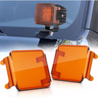 Buy now 2PCS Pod Light Covers Amber 3 Inch LED Light Bar Cover Amber LED Pods 3x3 Square Work Lights Cube Covers Ditch Pods PC Lens Cover at indiglob india