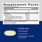 Buy now GNC Triple Strength Fish Oil Omega 3 Supplement, 1000mg EPA and DHA, Supports Heart, Brain, Skin, Eye and Joint Health, 210 Softgels at indiglob india