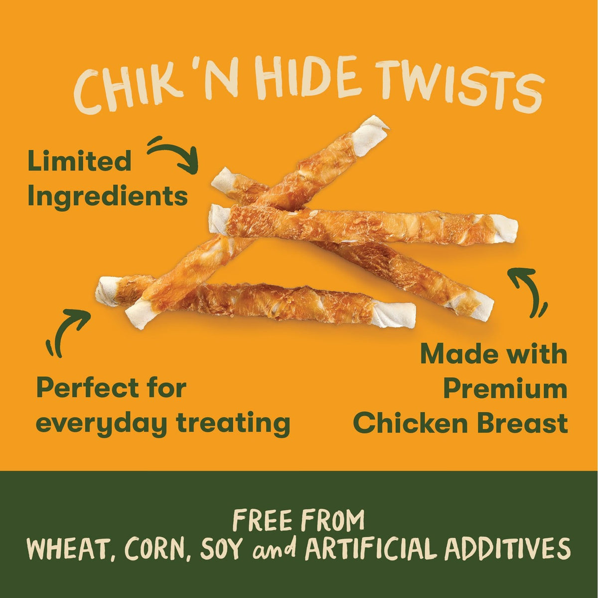 Pet 'n Shape Chik 'n Hide Twists, Chicken Wrapped Rawhide Dog Treats, 16 oz