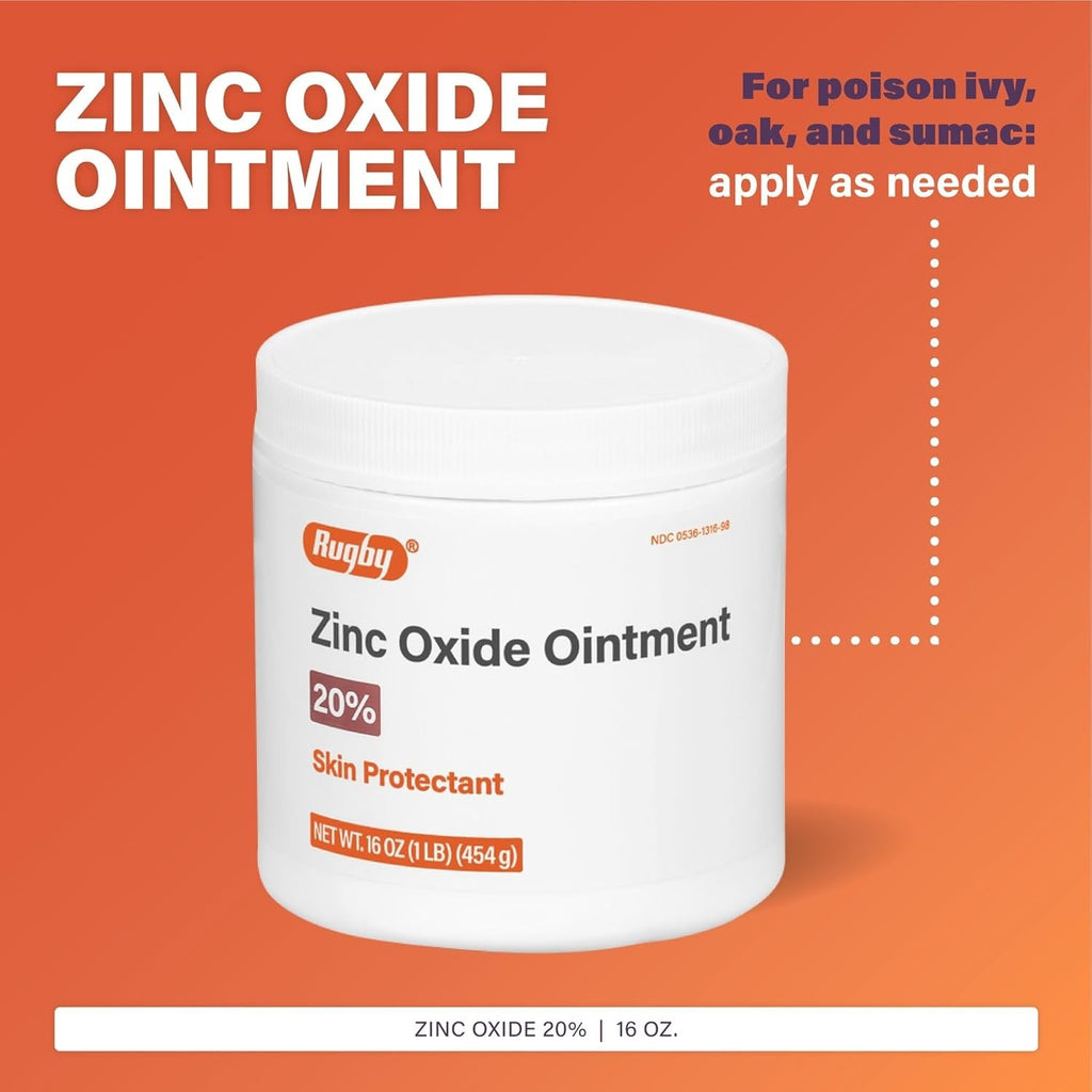 Buy now Rugby Zinc Oxide Ointment Skin Protectant - 20% - 16 Oz (1lb) (454 g) (4 Pack) at indiglob india