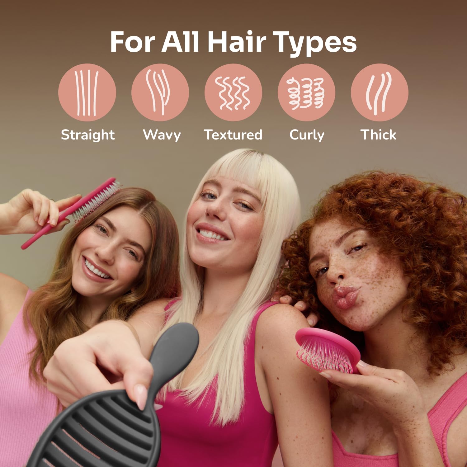 Wet Brush Ceramic Speed Dry Detangler, Black, Vented Blow-Dry Hair Brush | Soft HeatFlex Bristles, Up to 45% Faster Drying with Less Breakage, Smooth Shine & Easy Styling for All Hair Types