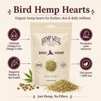 Hemp Well Organic Hemp Hearts –Reduces Feather Plucking, Promotes Relaxation, Immune Support, Organically Sourced, USA Grown, GMO Free – 1 Pound Bag