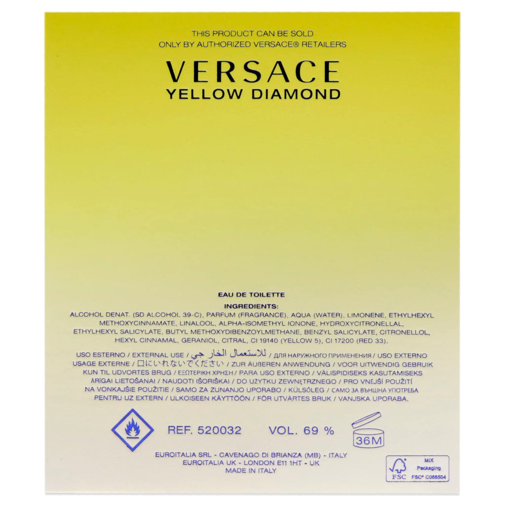 Buy now Yellow Diamond by Versace for Women 3.0 oz Eau de Toilette Spray at indiglob india