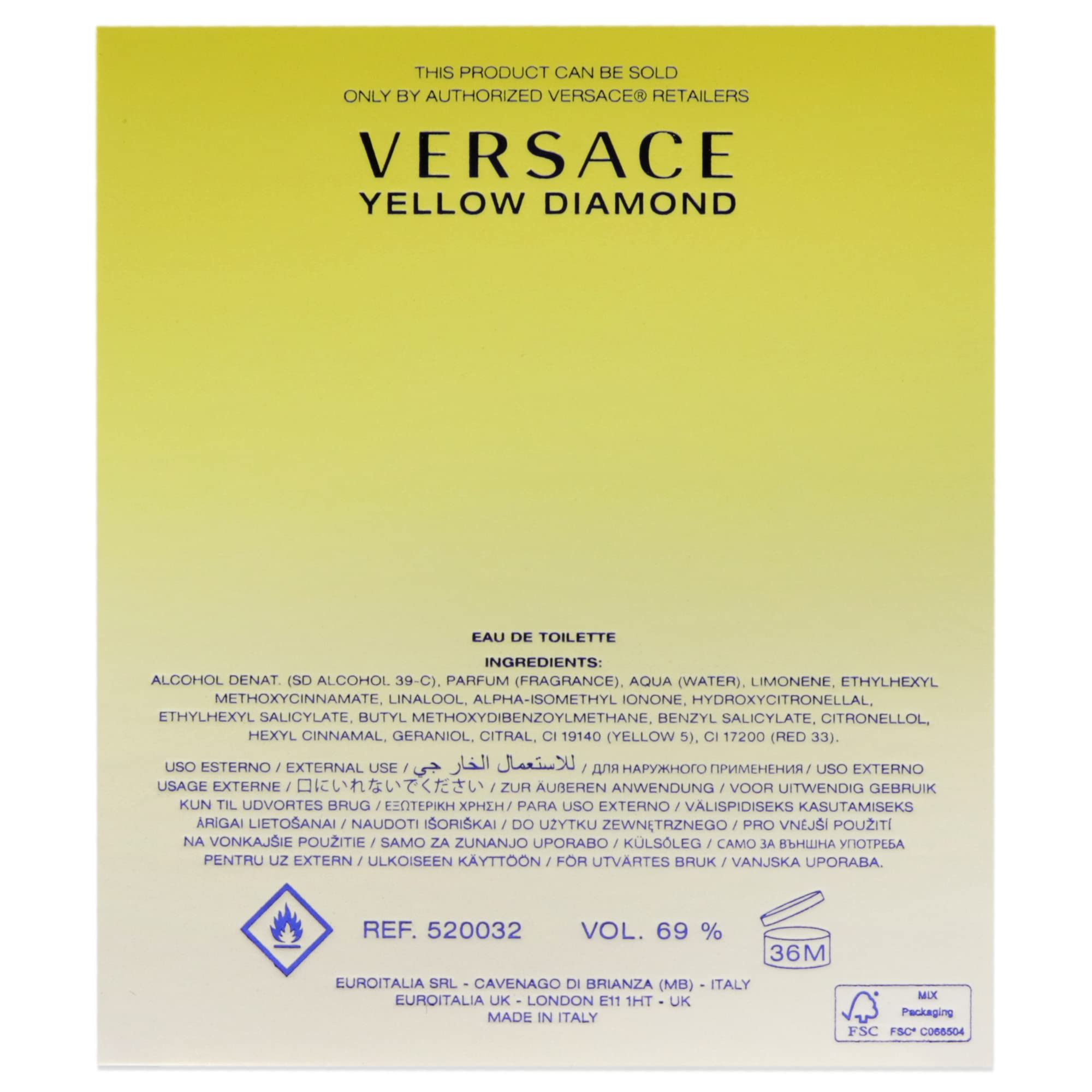 Buy now Yellow Diamond by Versace for Women 3.0 oz Eau de Toilette Spray at indiglob india