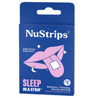 NuStrips™ Fast-Dissolving Sleep Strips with 5mg Melatonin, Valerian Root, L-Theanine & Vitamin B6 – Blueberry Flavor - Natural Sleep Aid, Vegan, Non-GMO, Gluten Free – Fall Asleep Fast (3 Strips)
