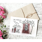 Buy now Door Bike Tree Scenery Clear Stamps for Card Making and Photo Album Decorations, Blessing Words Transparent Rubber Stamps Seal for DIY Scrapbooking at indiglob india