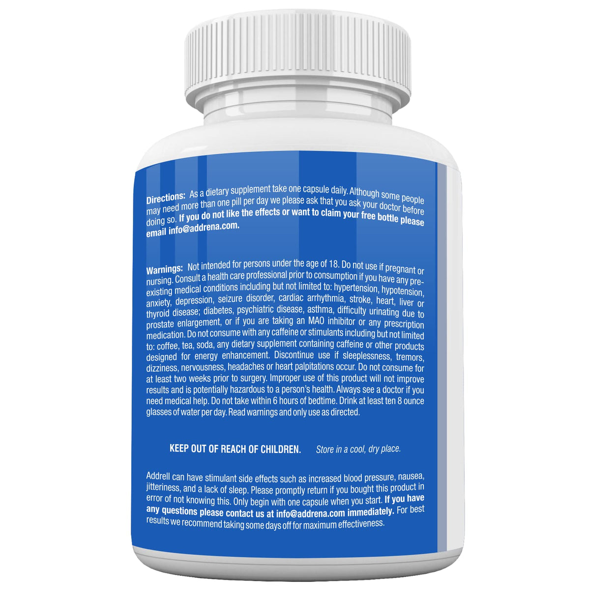Addrell Energy Stimulant Pills- Natural Brain Alternative Adults