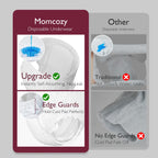 Momcozy Postpartum Disposable Underwear, 12 PCS No Leak New-Thin Built-in Pad Self-Absorbent Free-Move Period Underpants for Women Mothers Moms Labor Delivery Care White