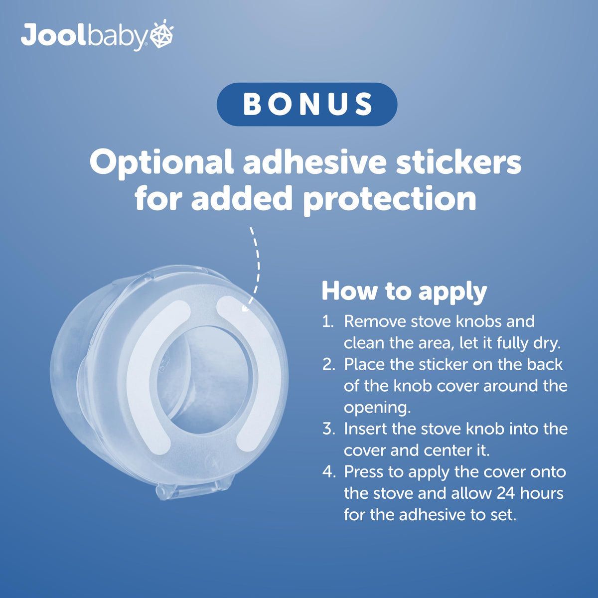 Jool Baby Clear Stove Knob Covers (5 Pack) Child Safety Guards, Durable Design - Baby Proof
