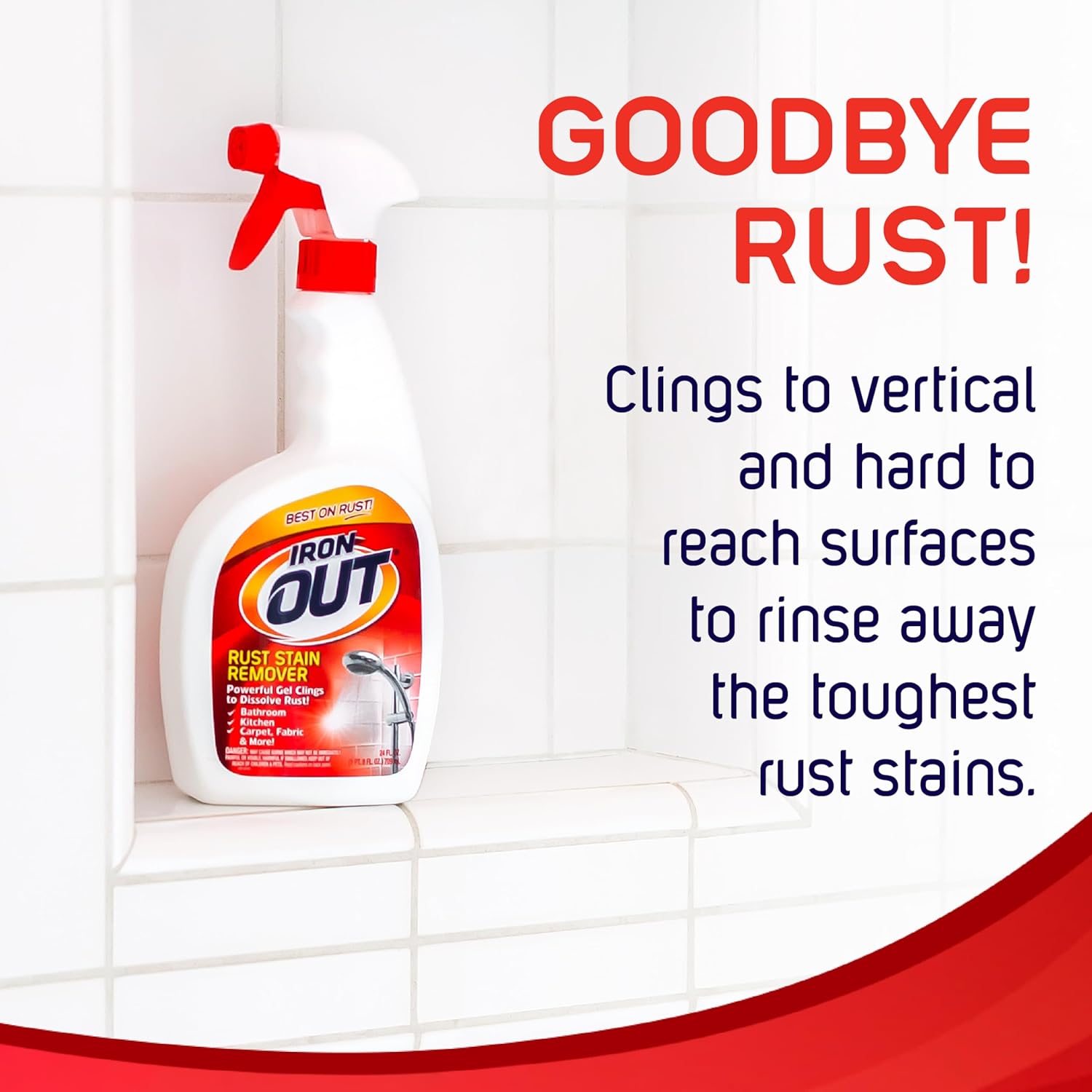 Buy now Iron OUT Rust Stain Remover Spray Gel, Remove Rust Stains in Bathrooms, Kitchens, Laundry, and Outdoors, Made in the USA, 24 Ounces at indiglob india