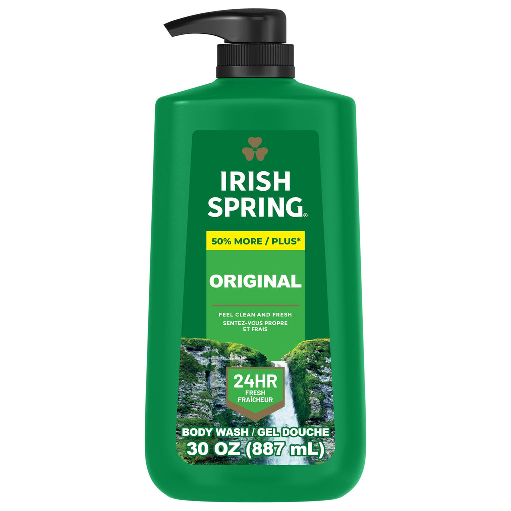Buy now Irish Spring 5 in 1 Moisturizing Body Wash for Men, Shampoo, Conditioner, Body and Face Wash, and 24 Hour Deodorizer, Paraben-Free, Fresh Eucalyptus & Bergamot Scent, 20 fl oz at indiglob india