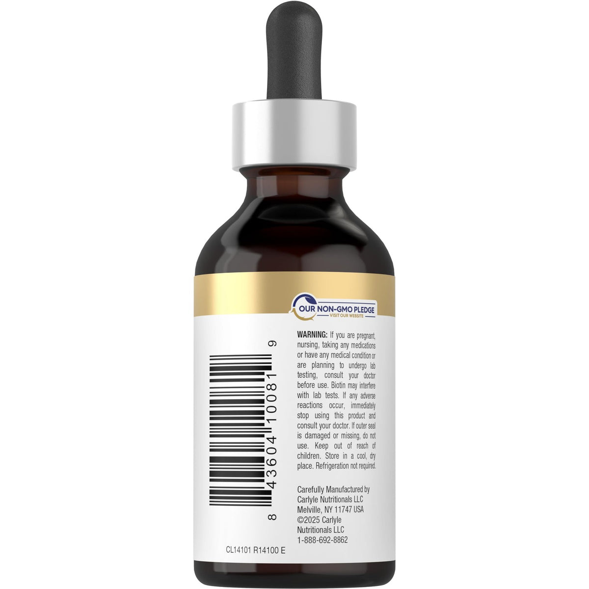 Carlyle Liquid Biotin 10000mcg | 2 oz | Extra Strength Drops