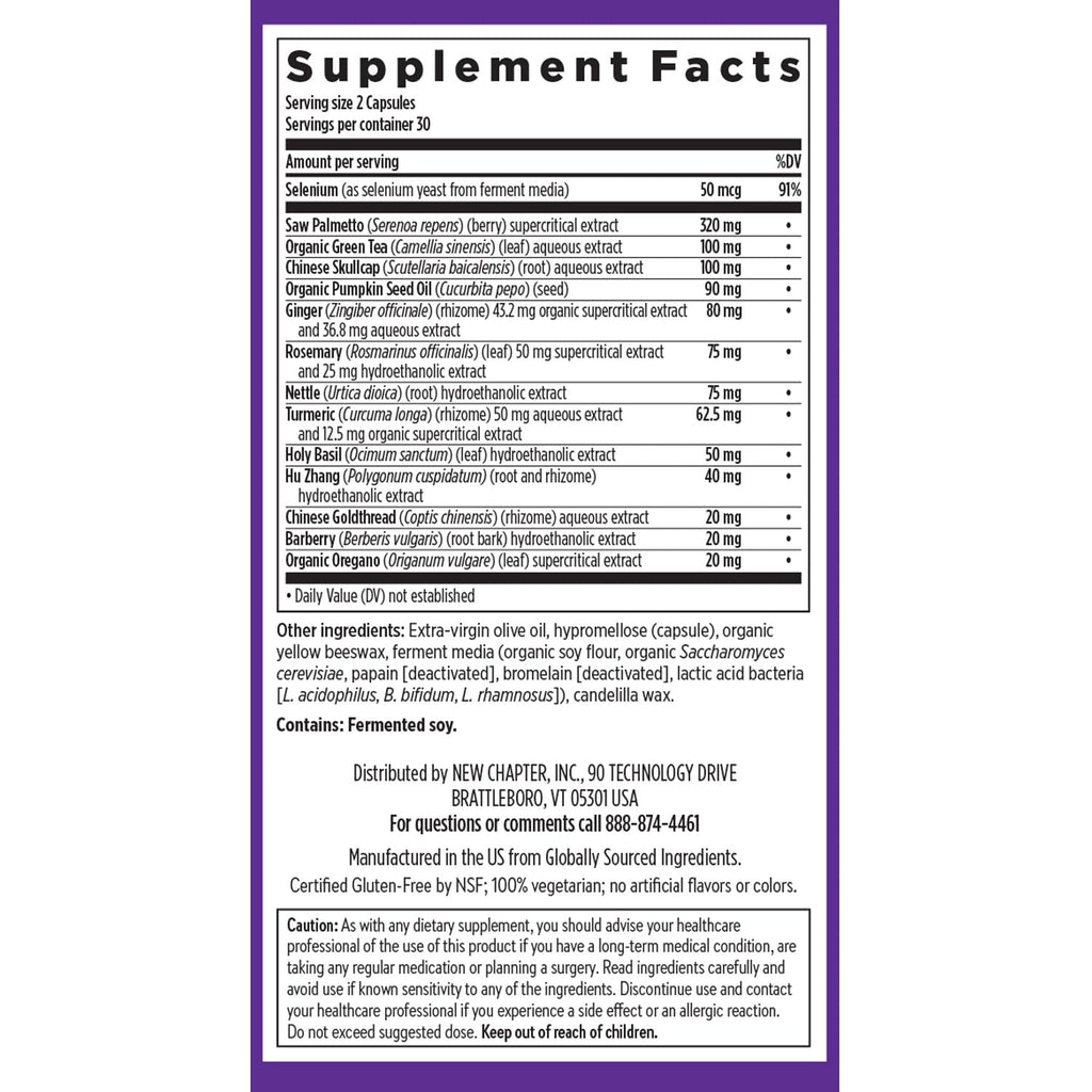 New Chapter Zyflamend Prostate Supplement, 60 Count