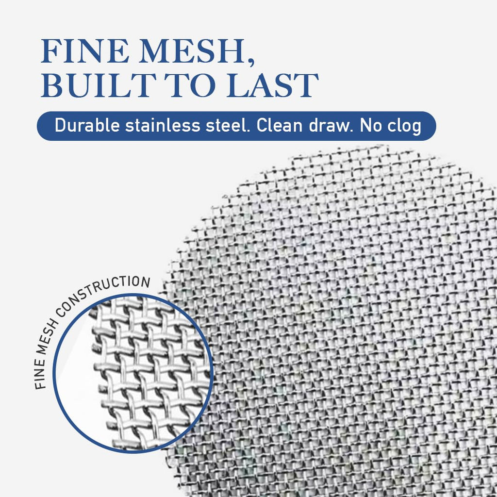 Lova Pipe Screens 100 Pack, 3/4 Inch (0.75") 304 Stainless Steel Mesh Pipe Filter Screens for Tobacco Pipes - Reusable Bowl Screens, Heat Resistant Smoking Pipe Accessories