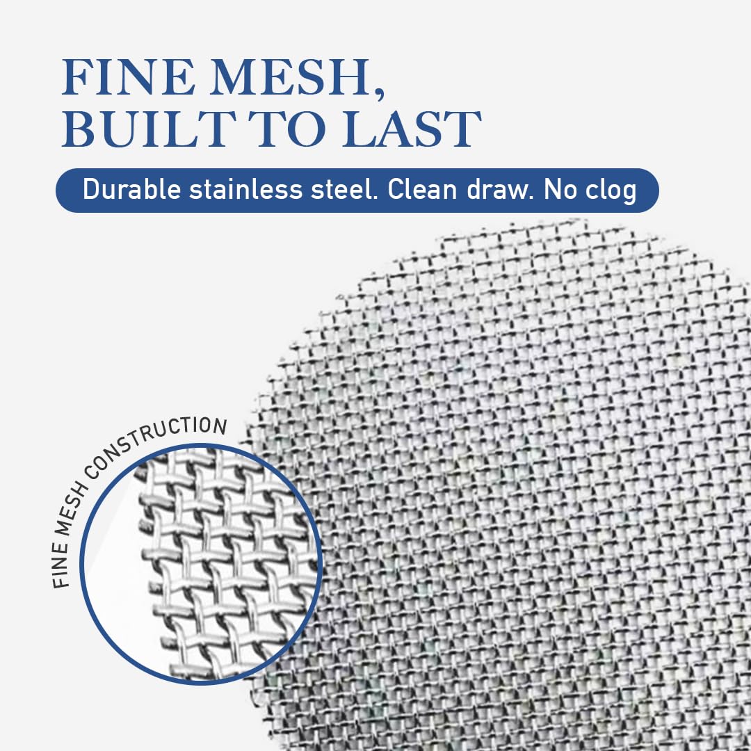 Lova Pipe Screens 100 Pack, 3/4 Inch (0.75") 304 Stainless Steel Mesh Pipe Filter Screens for Tobacco Pipes - Reusable Bowl Screens, Heat Resistant Smoking Pipe Accessories