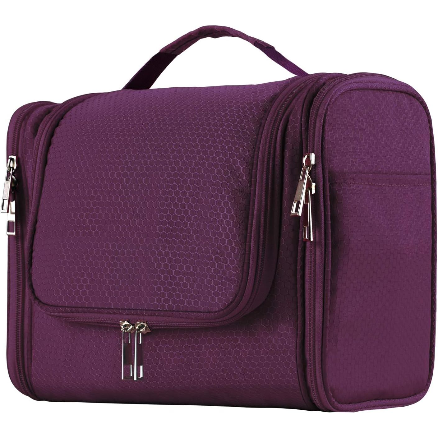 Buy now Buruis Extra Large Capacity Toiletry Bag for Women and Men, Hanging Toiletry Organizer Cosmetics Makeup Bag, Water-resistant Dopp Kit for Full Sized Toiletries, Travel Essentials (Blue) Large Purple at indiglob india