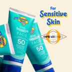 Banana Boat Sheer Sensitive Face Sunscreen Lotion SPF 50, 3 Fl Oz | Travel size sunscreen for face, Lightweight formula, Water resistant sunblock, Quick sheer application