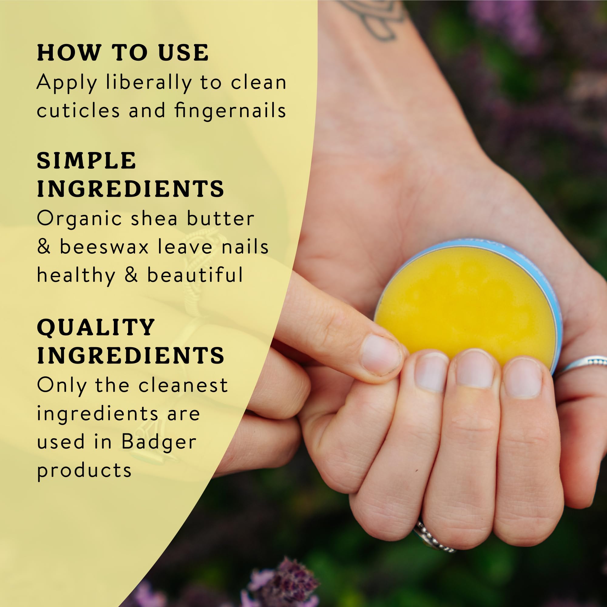 Badger Cuticle Cream, Deep Hydration for Dry, Cracked Cuticles & Hangnails, 100% Organic Cuticle Balm with Rich Shea Butter for Strong, Healthy Nails, Non-Greasy Cuticle Oil, .75oz Tin, 2-Pack