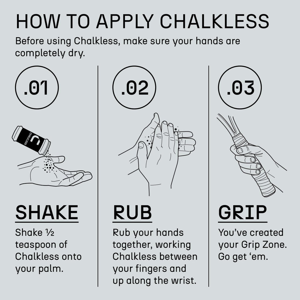 Chalkless Black Grip Enhancer for Pickleball, Tennis, Golf, Shooting Sports
