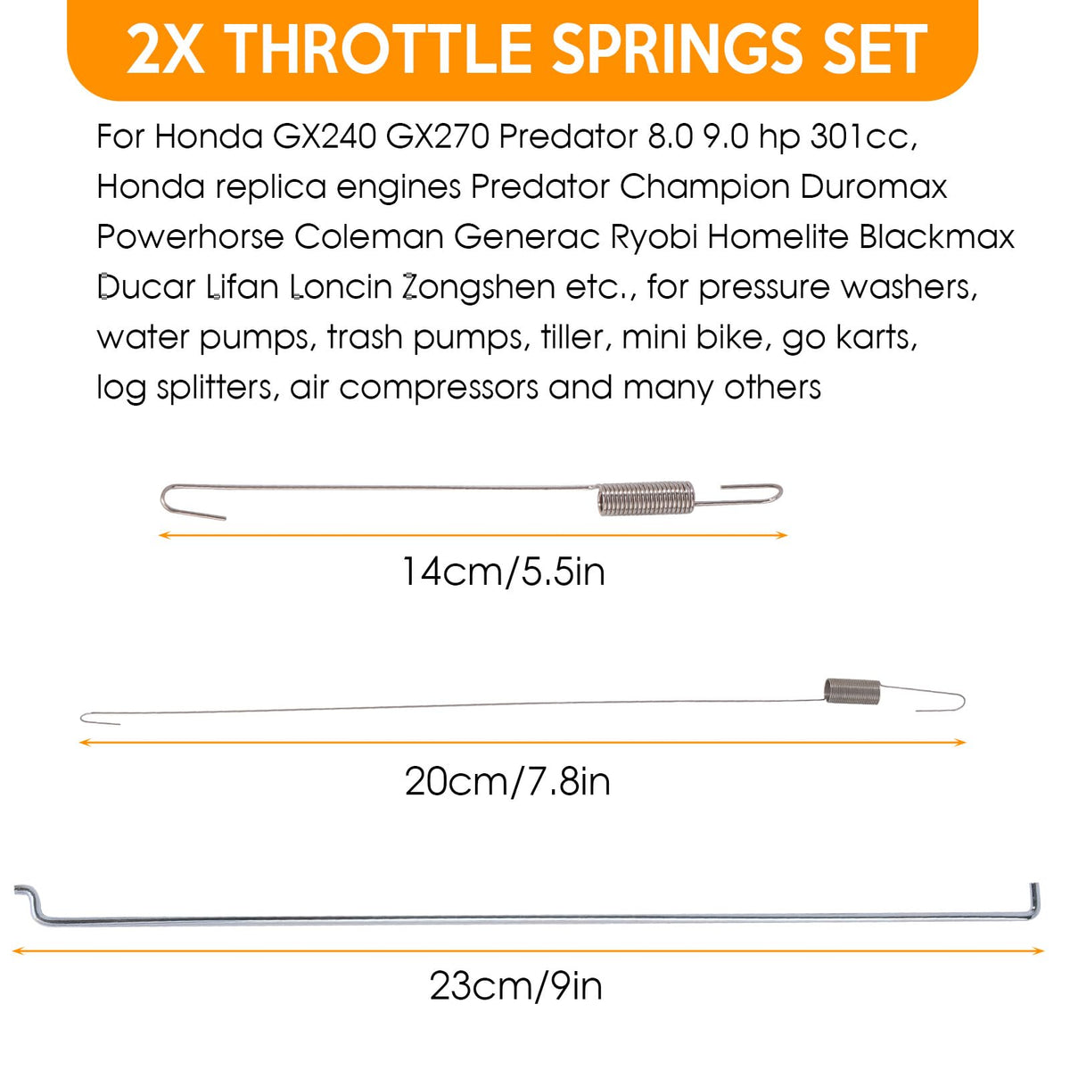 36 Pack Throttle Return Springs for Honda Briggs Engine