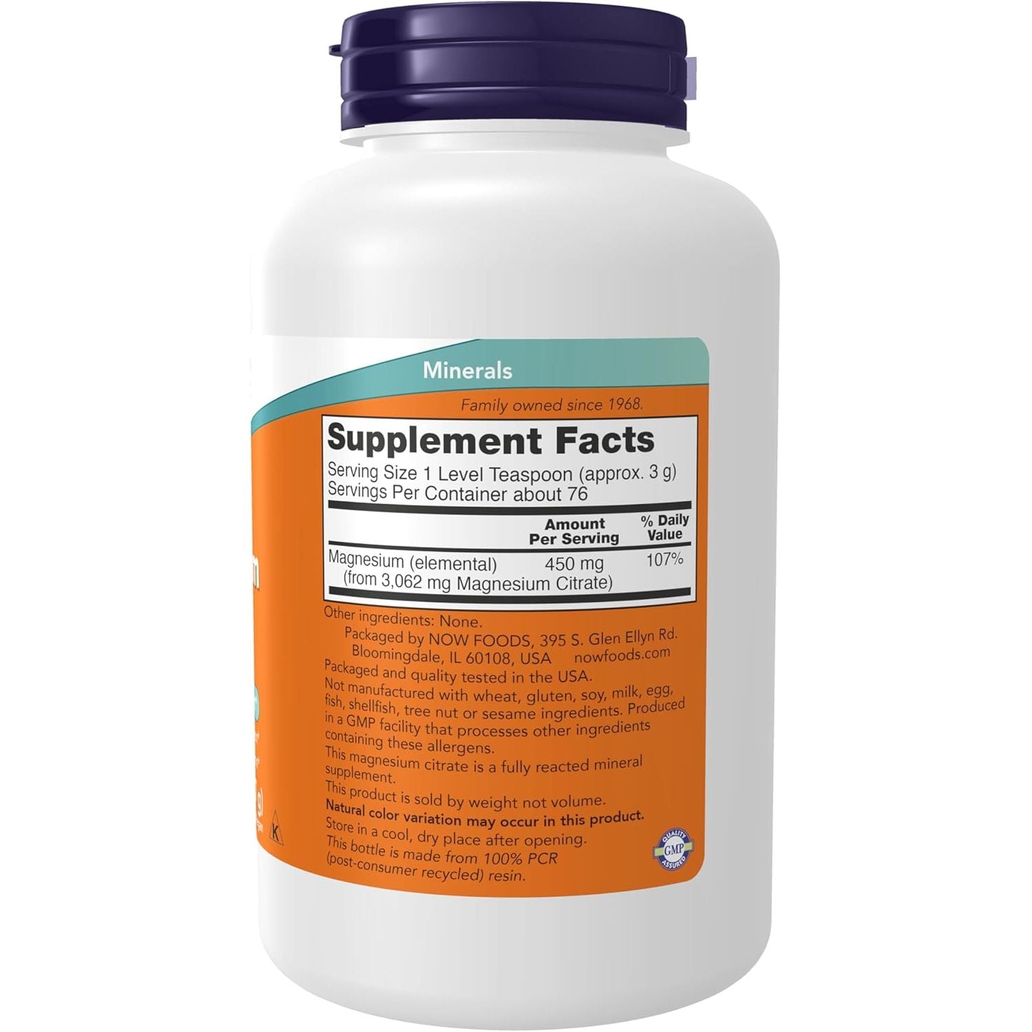 Buy now NOW Foods Supplements, Magnesium Citrate Pure Powder, Enzyme Function*, Nervous System Support*, 8-Ounce at indiglob india