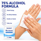 Extra Large 75% Alcohol Wipes, 100 Individually Wrapped 6 x 8 Inch Sanitizing Wipes