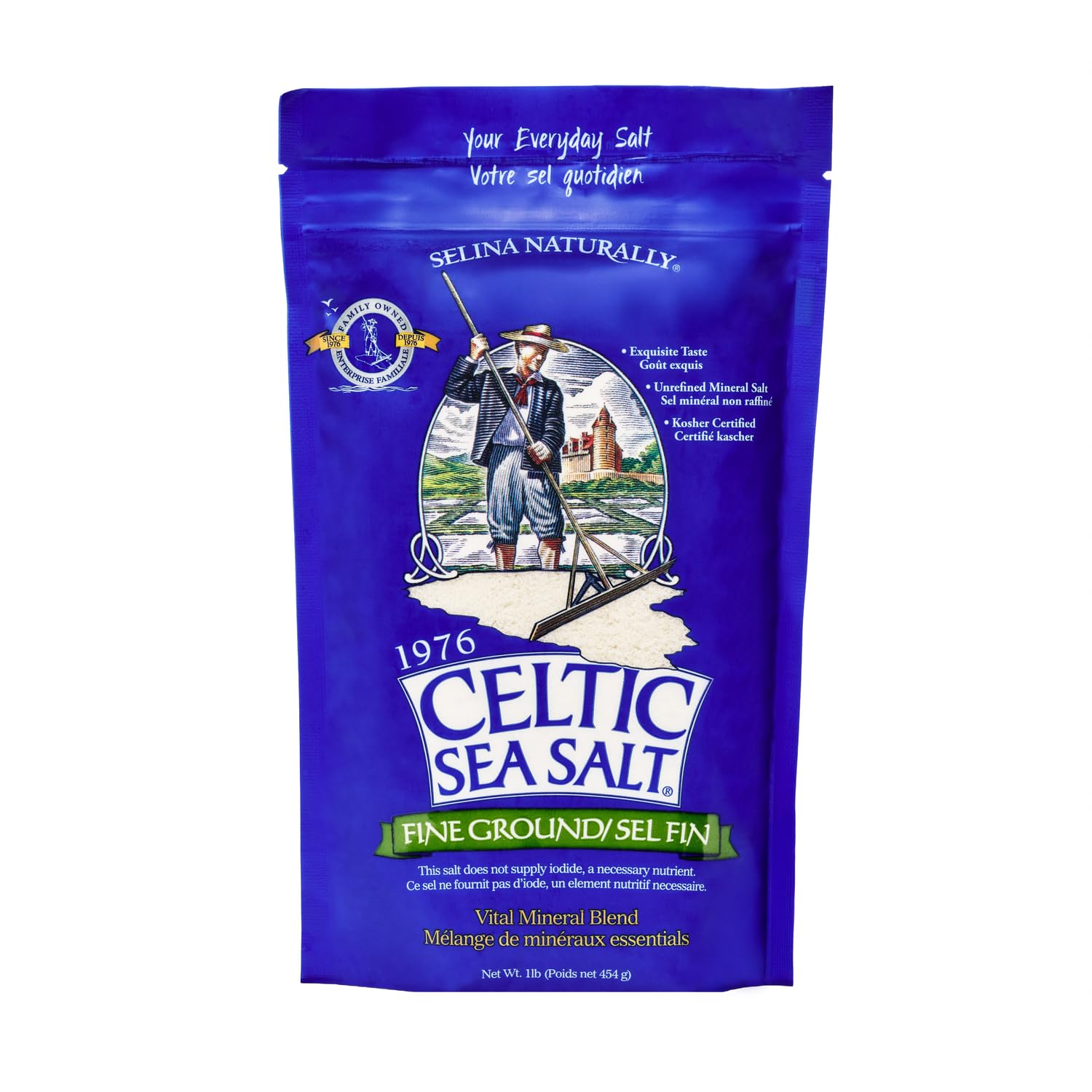 Buy now Celtic Sea Salt, Fine Ground Mineral Sea Salt, 1 lb Resealable Bag, Unrefined Hydration, Vital Minerals, Family Founded Since 1976 16 Ounce (Pack of 1) Bag Sea Salt at indiglob india