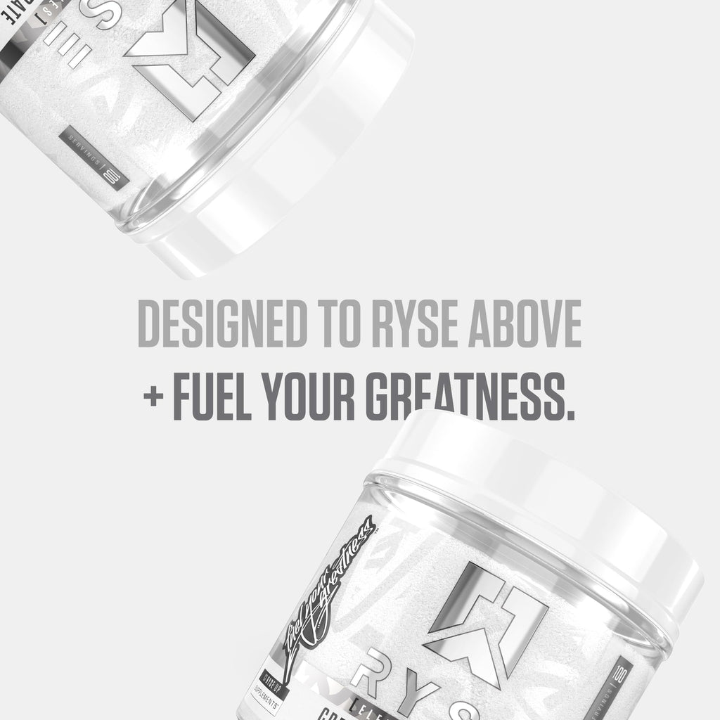 Ryse Creatine Monohydrate Powder - Unflavored - Supports Men & Women Lean Muscle Growth, Strength, Power, and Endurance - Helps Reduce Fatigue and Improve Workout Recovery - 100 Servings