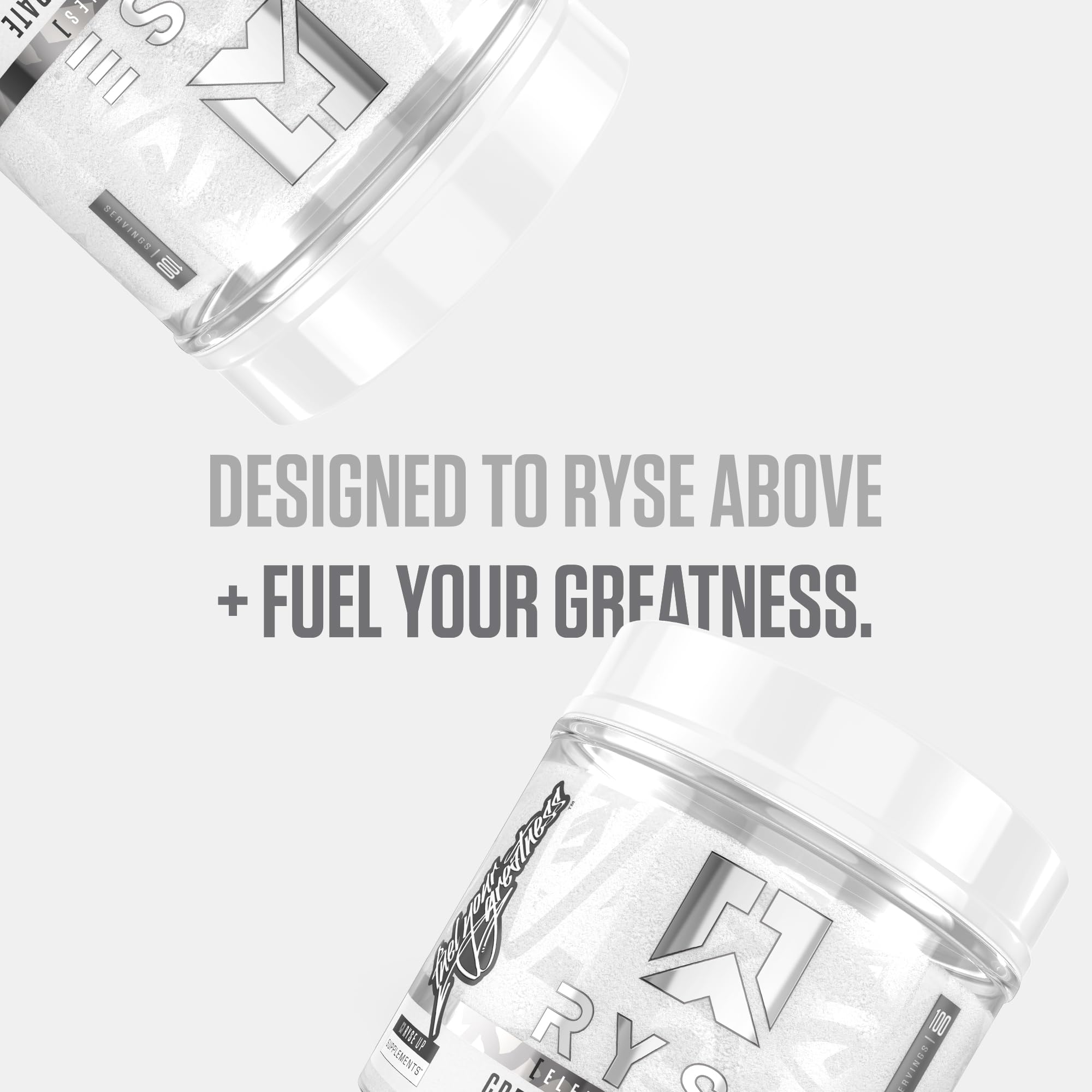 Ryse Creatine Monohydrate Powder - Unflavored - Supports Men & Women Lean Muscle Growth, Strength, Power, and Endurance - Helps Reduce Fatigue and Improve Workout Recovery - 100 Servings