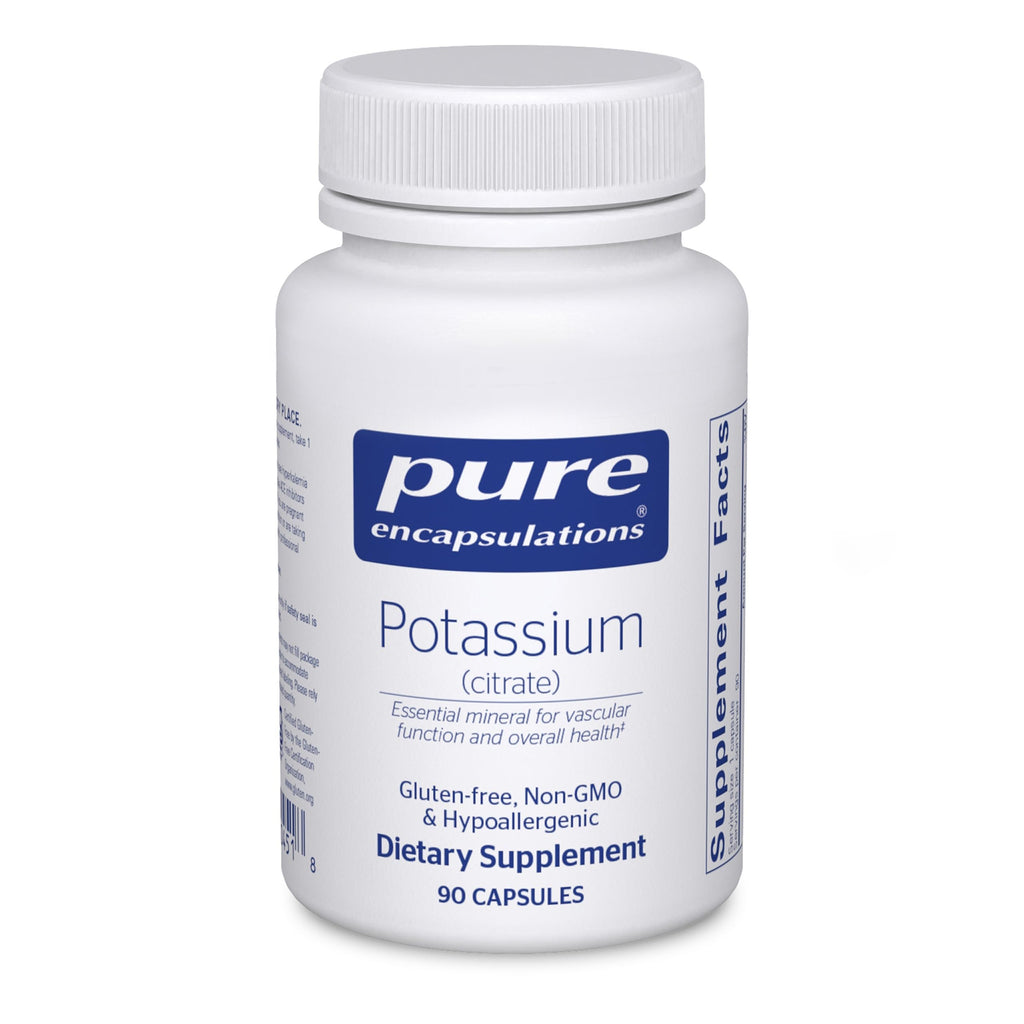 Pure Encapsulations Potassium (Citrate), 180 Capsules | Essential Electrolyte Supplement to Support Nerve and Muscle Function, Adrenals, Hormones, Heart Health, and Energy*