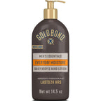 Gold Bond Men's Essentials Daily Body & Hand Lotion for Men, 24 oz | Everyday moisture with Vitamin C, hydrating lotion formulated for men's dry skin, value size, 24hr hydration