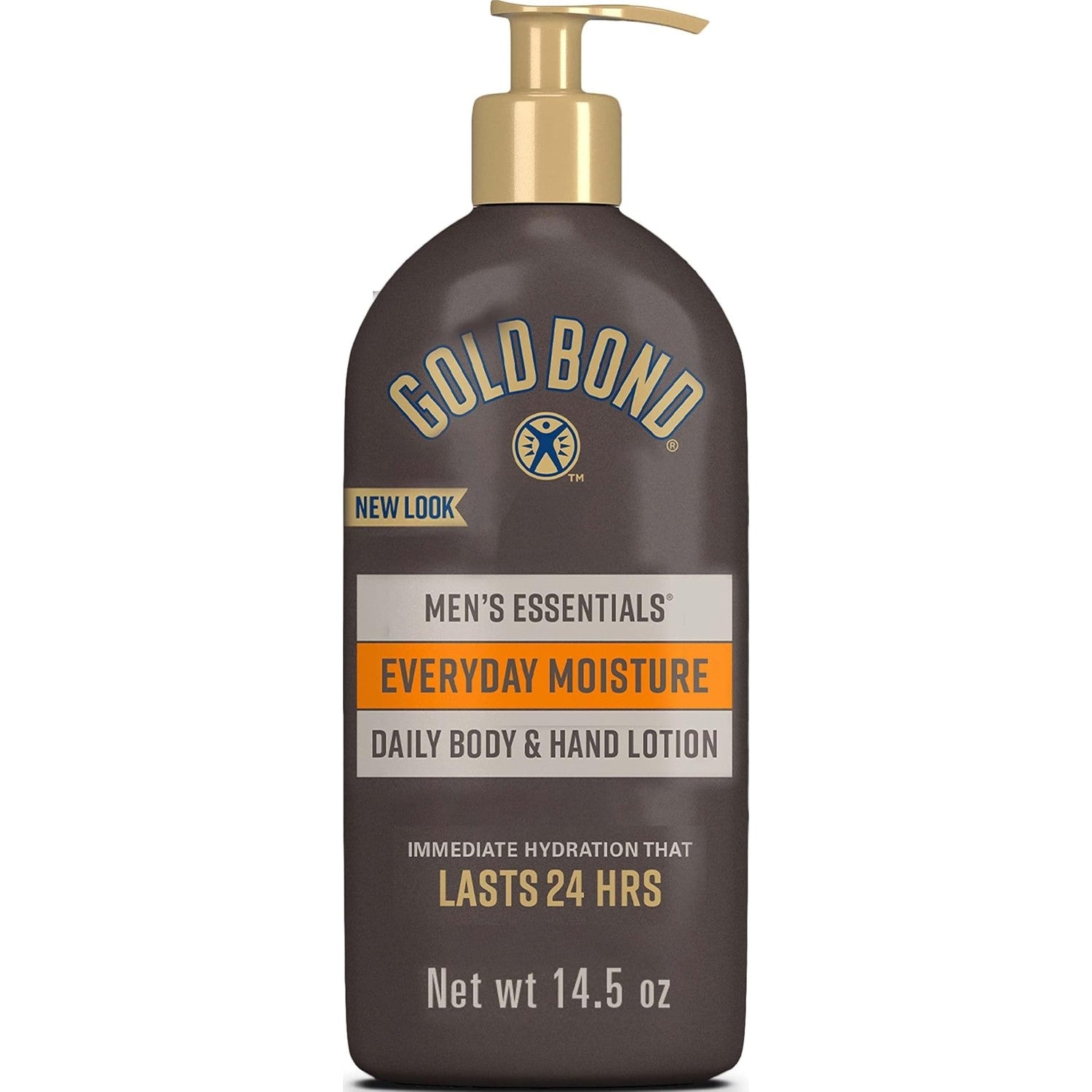 Gold Bond Men's Essentials Daily Body & Hand Lotion for Men, 24 oz | Everyday moisture with Vitamin C, hydrating lotion formulated for men's dry skin, value size, 24hr hydration