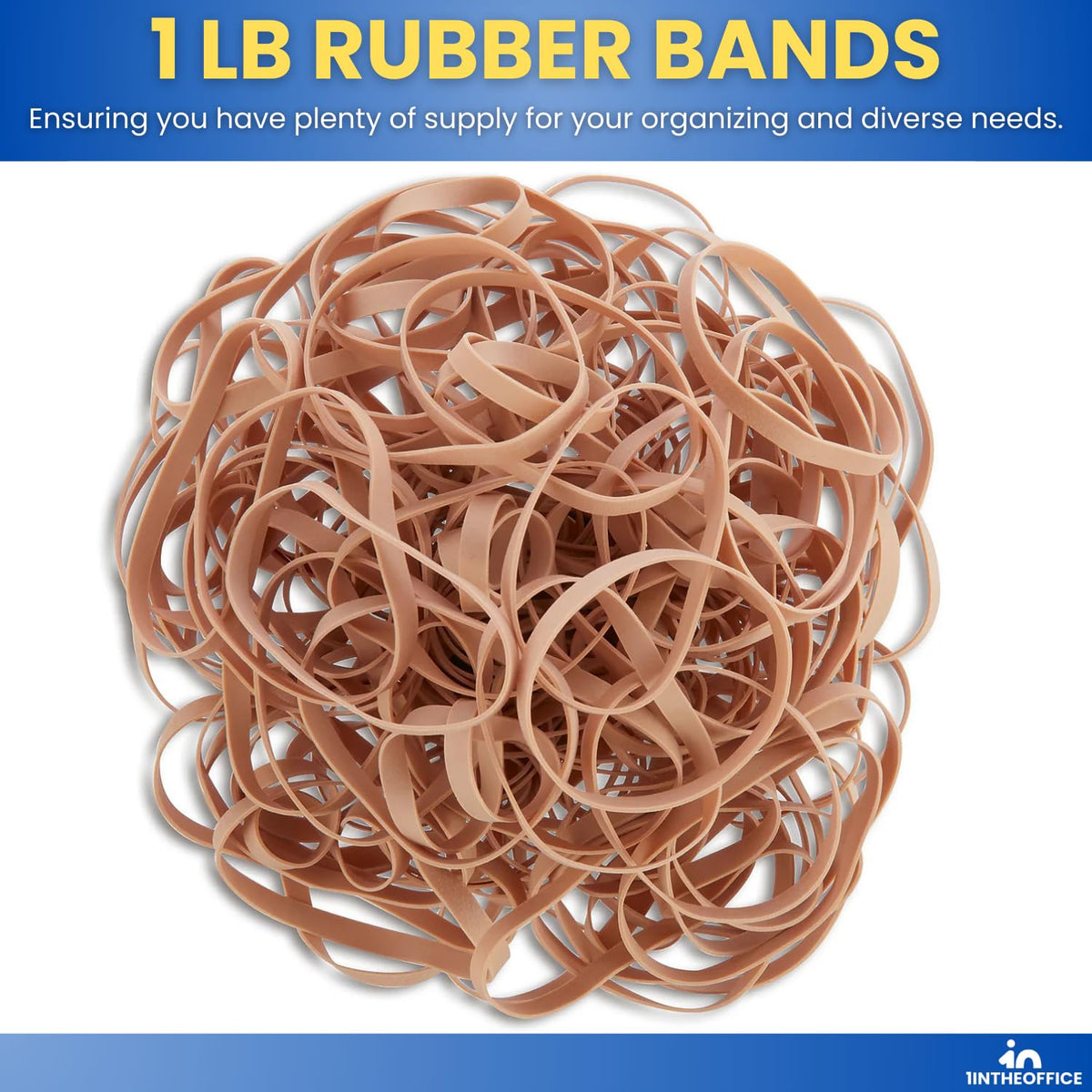 Thick Rubber Bands, Heavy Duty Rubber Bands, Beige, Size 64, 380Pack