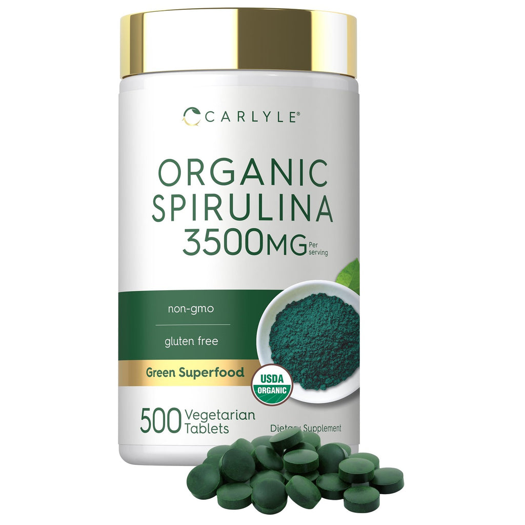 Carlyle Organic Spirulina Tablets | 3500mg | 500 Count