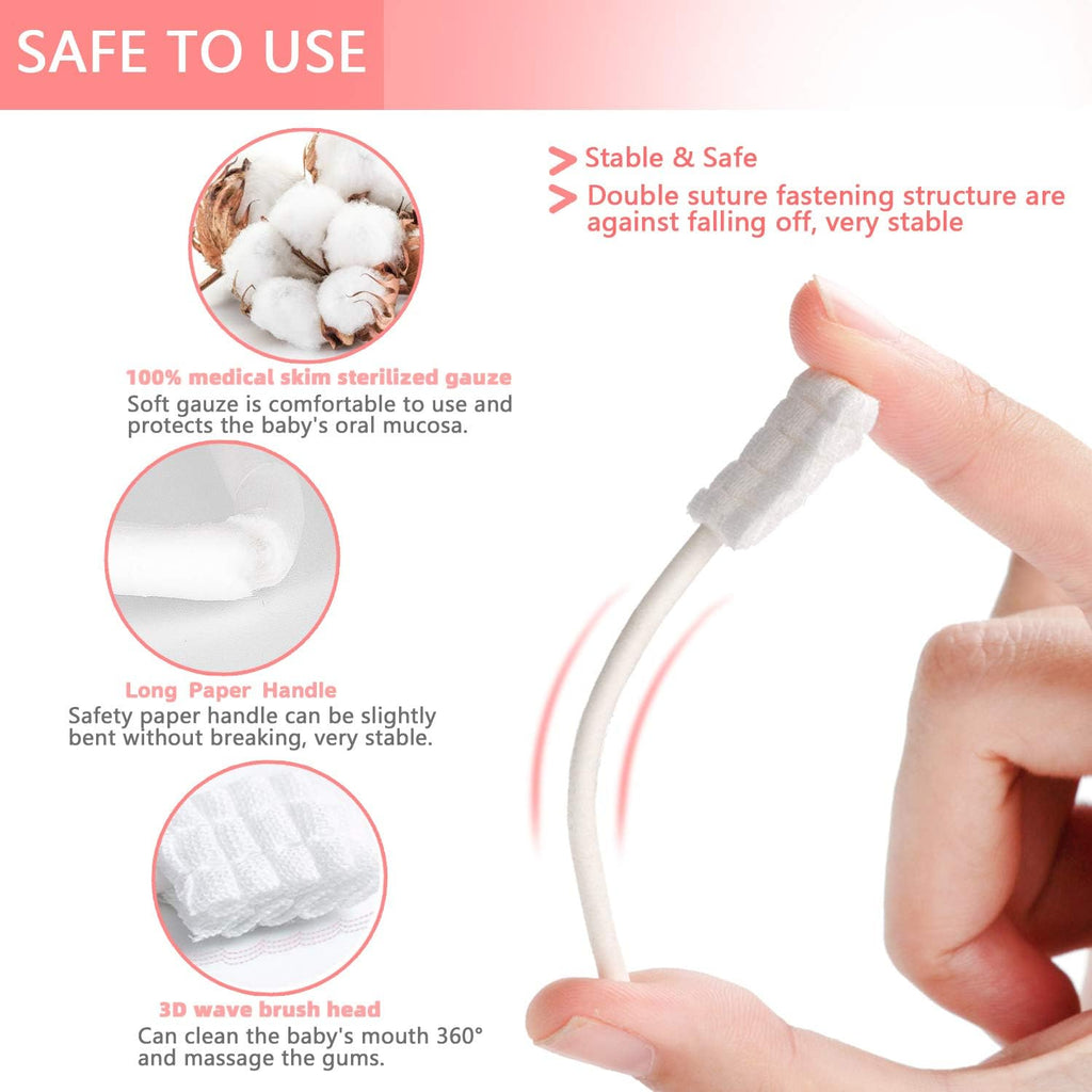 Buy now Baby Tongue Cleaner, Baby Toothbrush, 42Pcs Disposable Infant Toothbrush Clean Baby Mouth,Gauze Gum Cleaner Toothbrush Baby Oral Cleaning Stick Dental Care for 0-36 Month Baby+Free 1 Finger Toothbrush at indiglob india